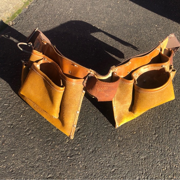 Action Leathercraft 1527 Heavy Duty Leather Tool Belt Carpenter Roofer - Picture 9 of 12